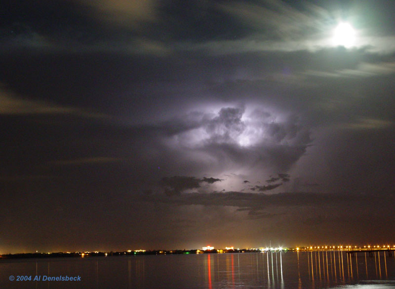 internally lit cloud and moonlight