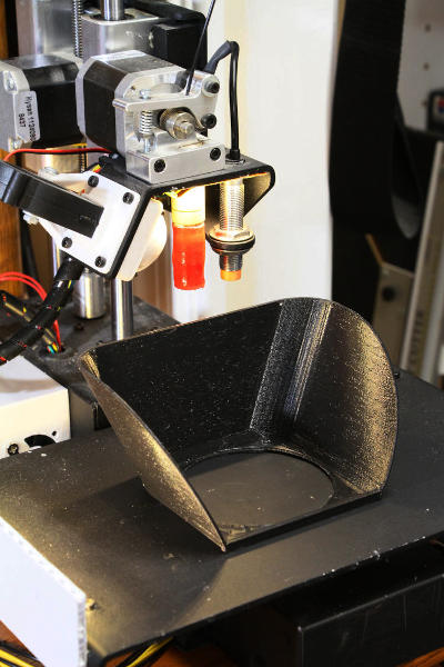 Lenshood on
              3D printer platform